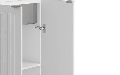 Pure White | Murphy 2 Door Utility Laundry Cabinet with SS Sink & Faucet