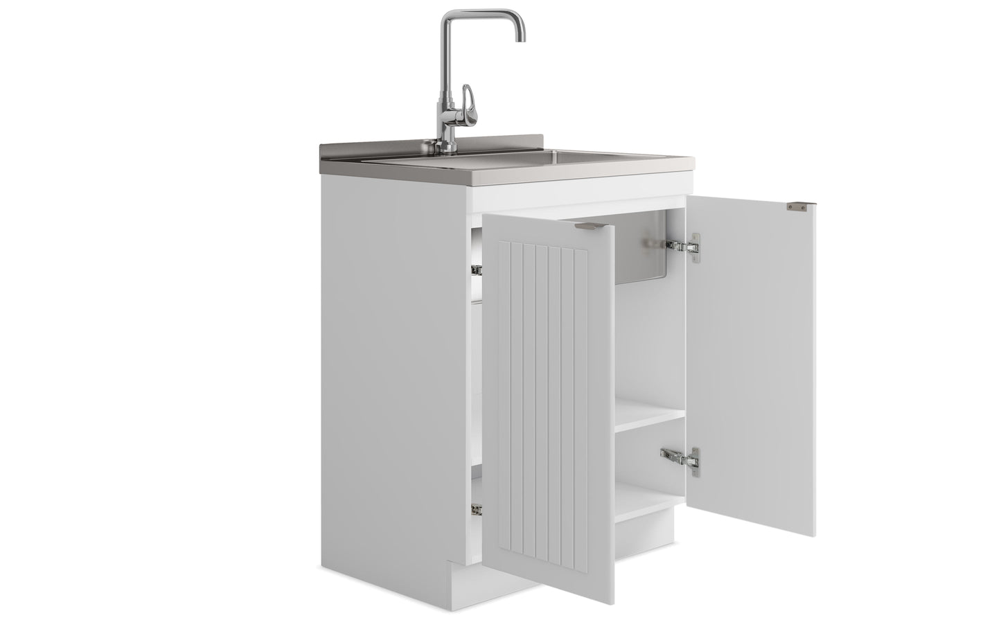 Pure White | Murphy All-In-One 28-inch Laundry Utility Sink and Cabinet