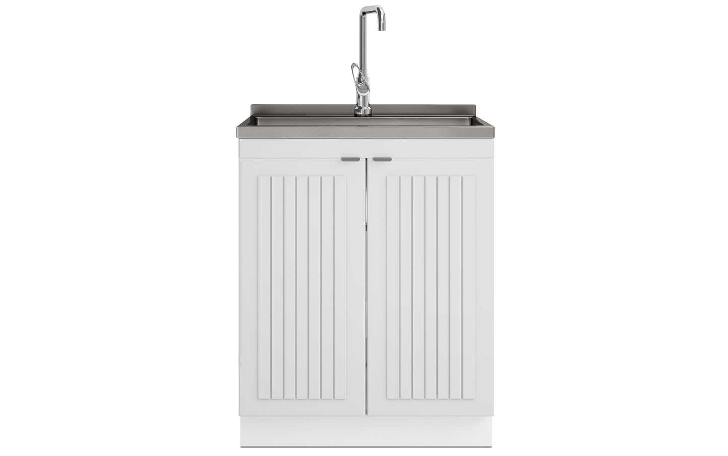 Pure White | Murphy All-In-One 28-inch Laundry Utility Sink and Cabinet