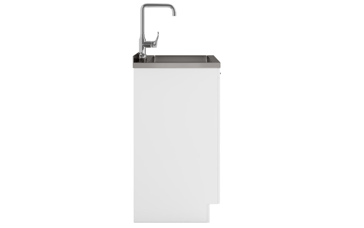 Pure White | Murphy All-In-One 28-inch Laundry Utility Sink and Cabinet