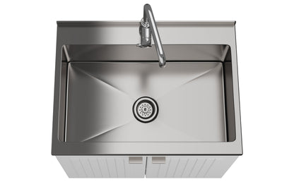 Pure White | Murphy All-In-One 28-inch Laundry Utility Sink and Cabinet