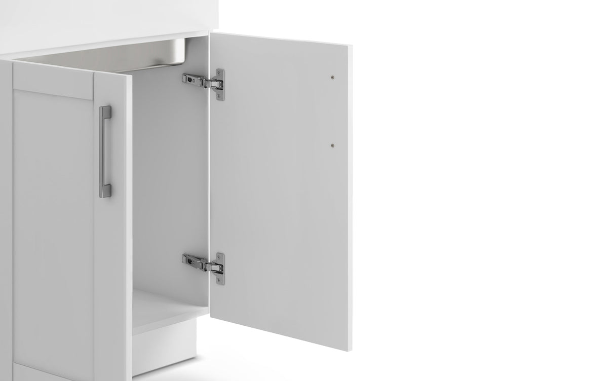 White 28 inch | Modern Wide Shaker 28 inch Laundry Cabinet