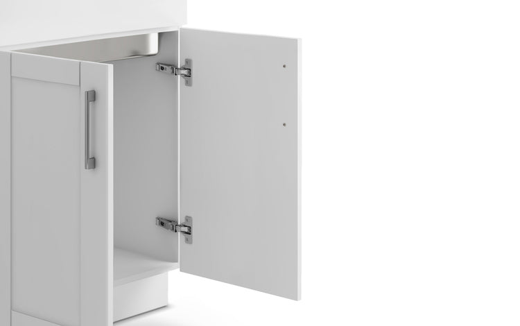 White 28 inch | Modern Wide Shaker 28 inch Laundry Cabinet