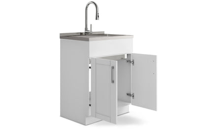 White 28 inch | Modern Wide Shaker 28 inch Laundry Cabinet