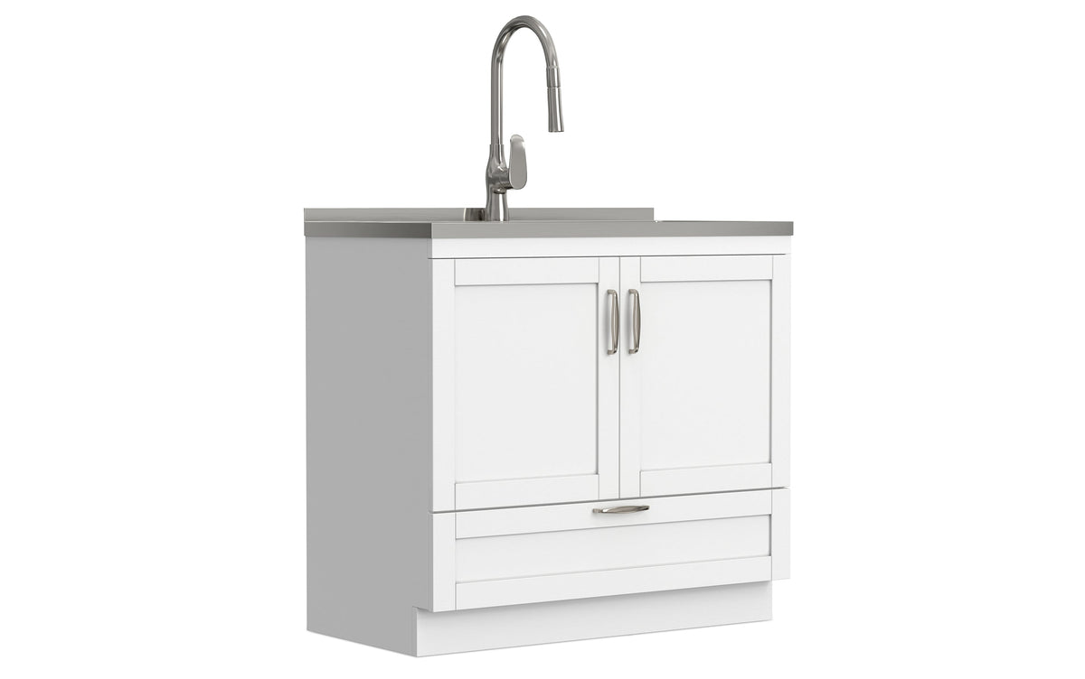 Reed All-In-One 36-inch Laundry Utility Sink and Cabinet