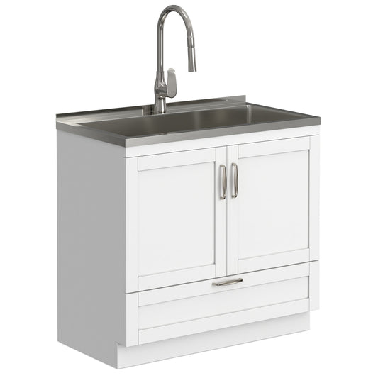 Reed All-In-One 36-inch Laundry Utility Sink and Cabinet