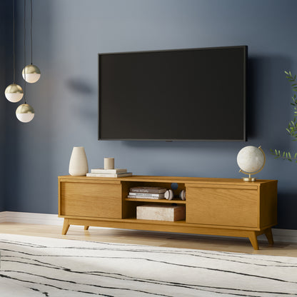 Oak Veneer | Lennon 72 inch Low TV Stand in Oak