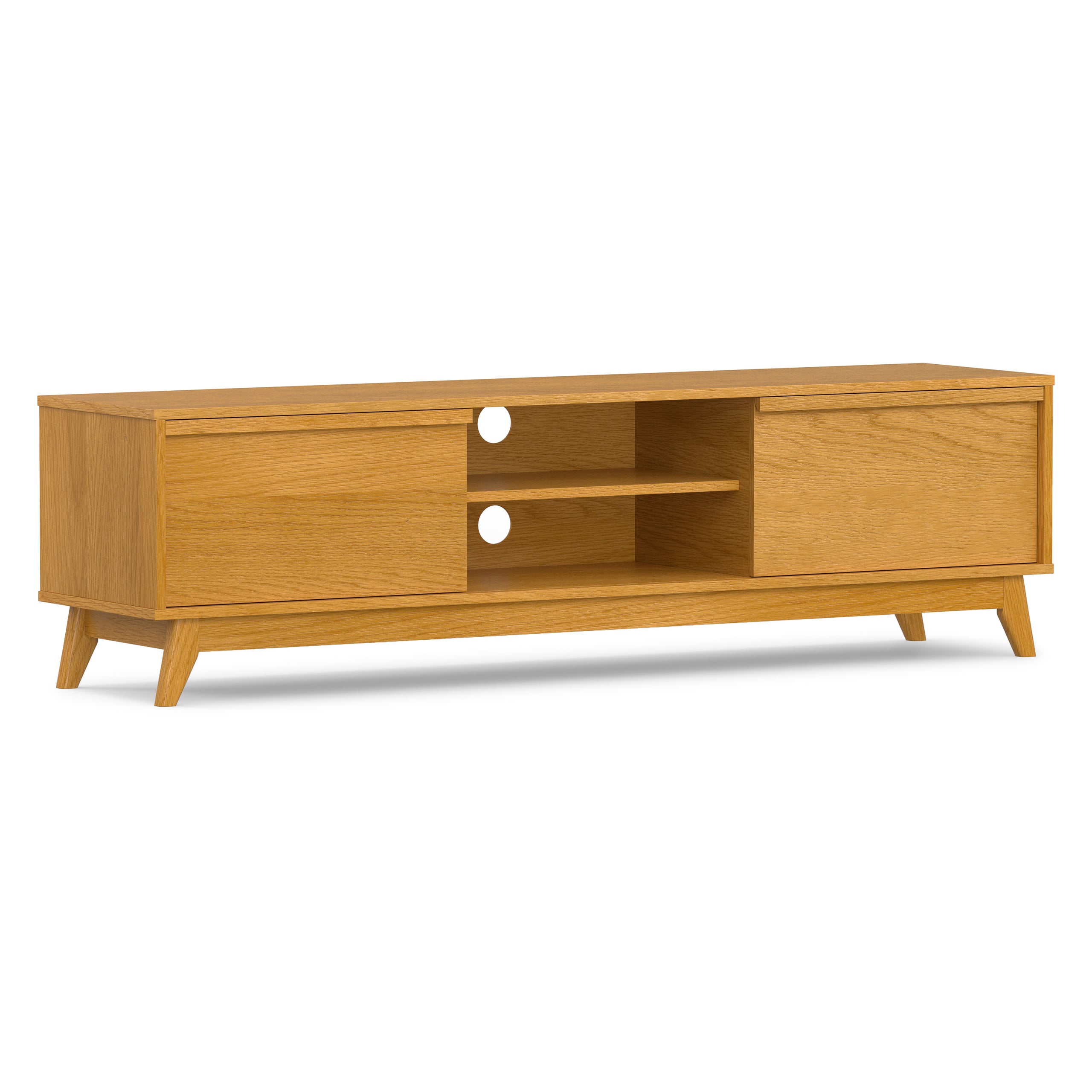 Oak Veneer | Lennon 72 inch Low TV Stand in Oak