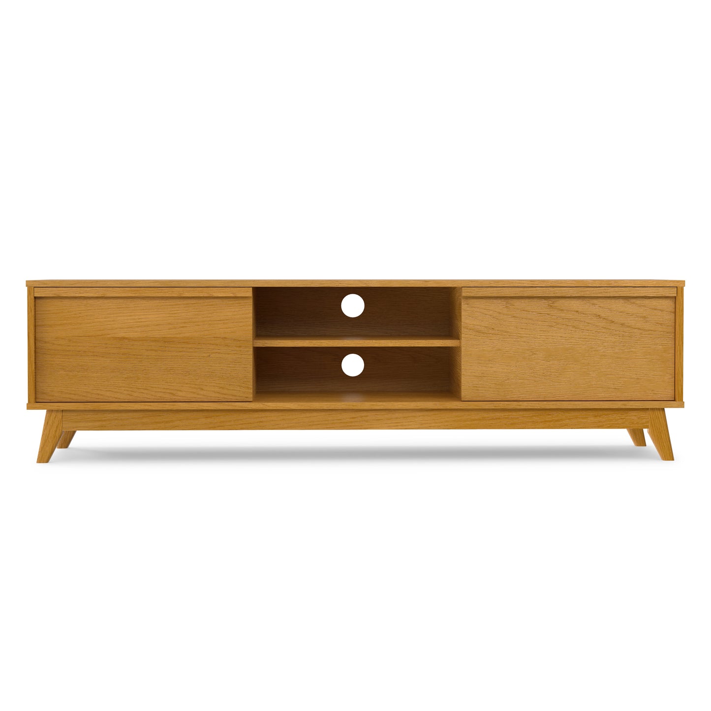 Oak Veneer | Lennon 72 inch Low TV Stand in Oak