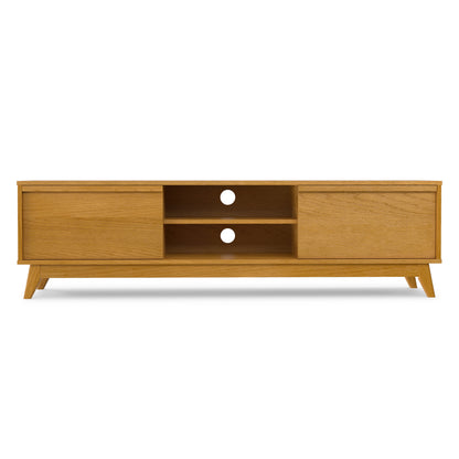 Oak Veneer | Lennon 72 inch Low TV Stand in Oak