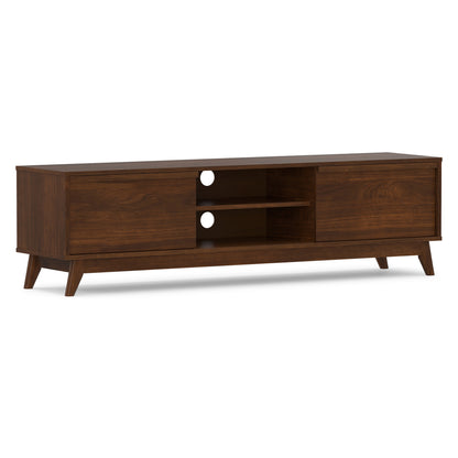 Walnut Veneer | Lennon 72 inch Low TV Stand in Walnut