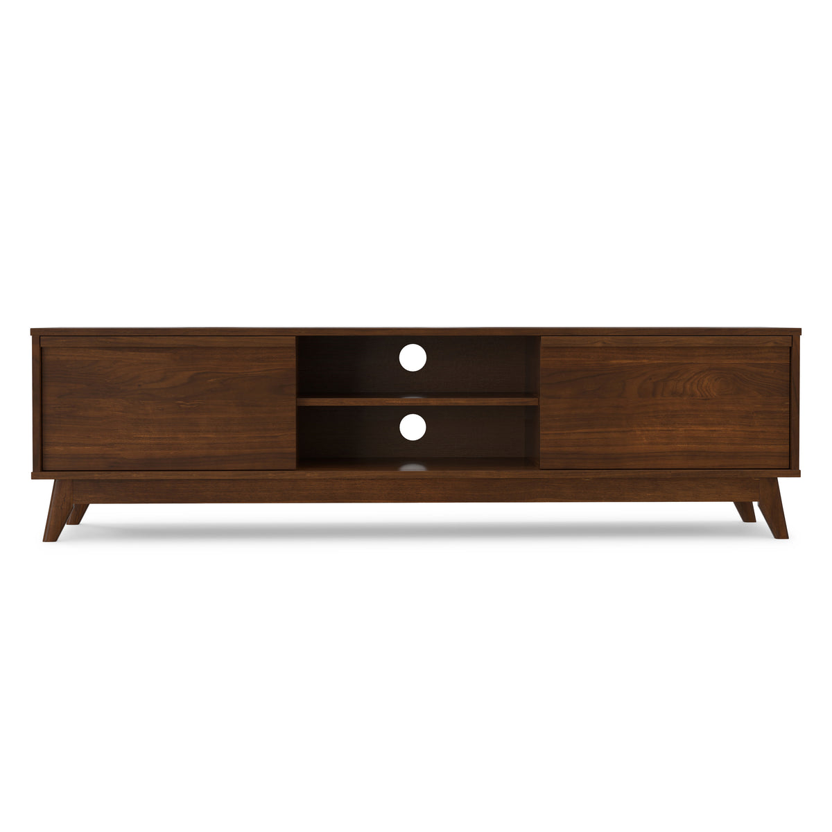 Walnut Veneer | Lennon 72 inch Low TV Stand in Walnut