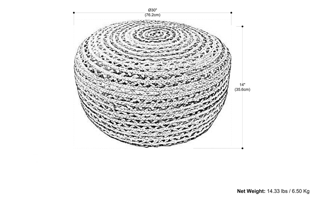 Multi Color | Margo Large Round Pouf