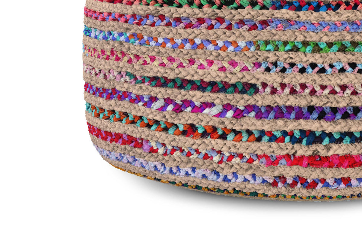 Multi Color | Margo Large Round Pouf