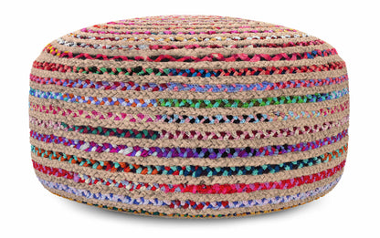 Multi Color | Margo Large Round Pouf