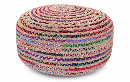 Multi Color | Margo Large Round Pouf