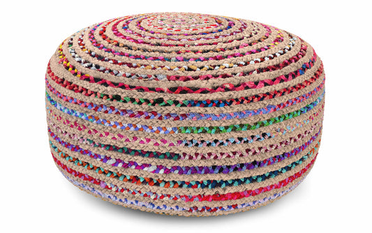 Multi Color | Margo Large Round Pouf