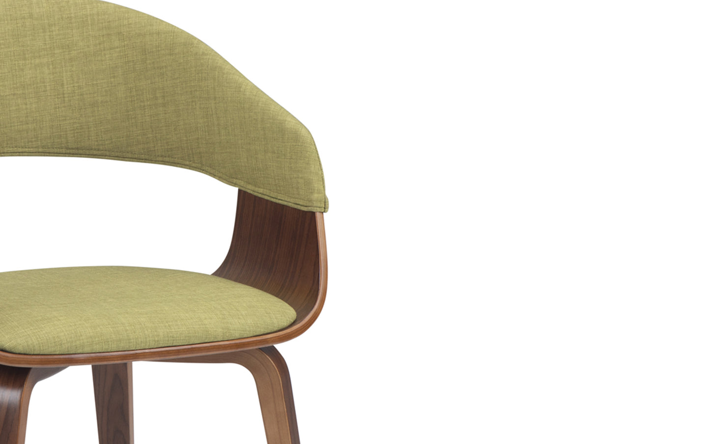 Acid Green/Dark Brown Linen Style Fabric | Lowell 7 Piece Dining Set