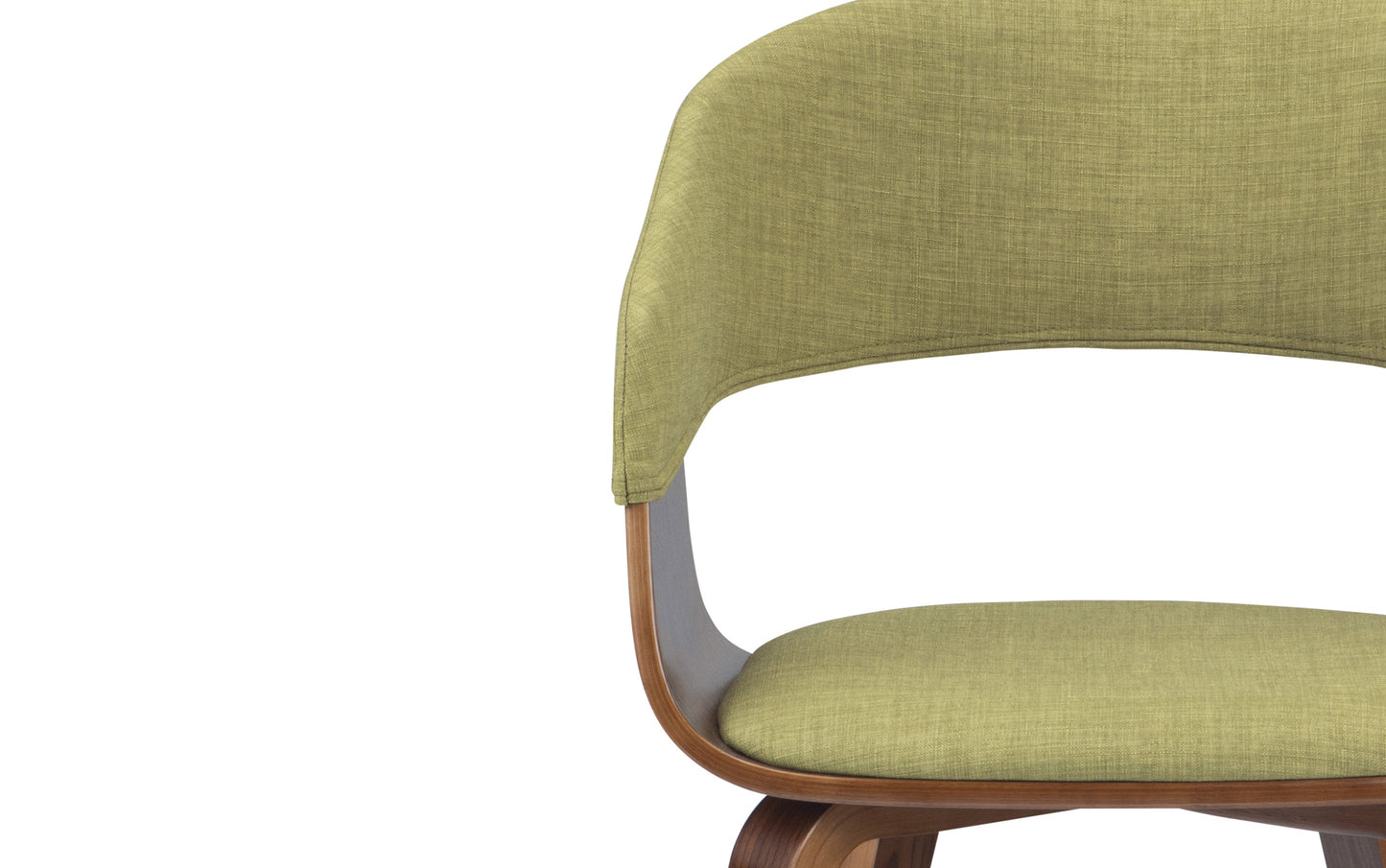 Acid Green/Dark Brown Linen Style Fabric | Lowell 7 Piece Dining Set