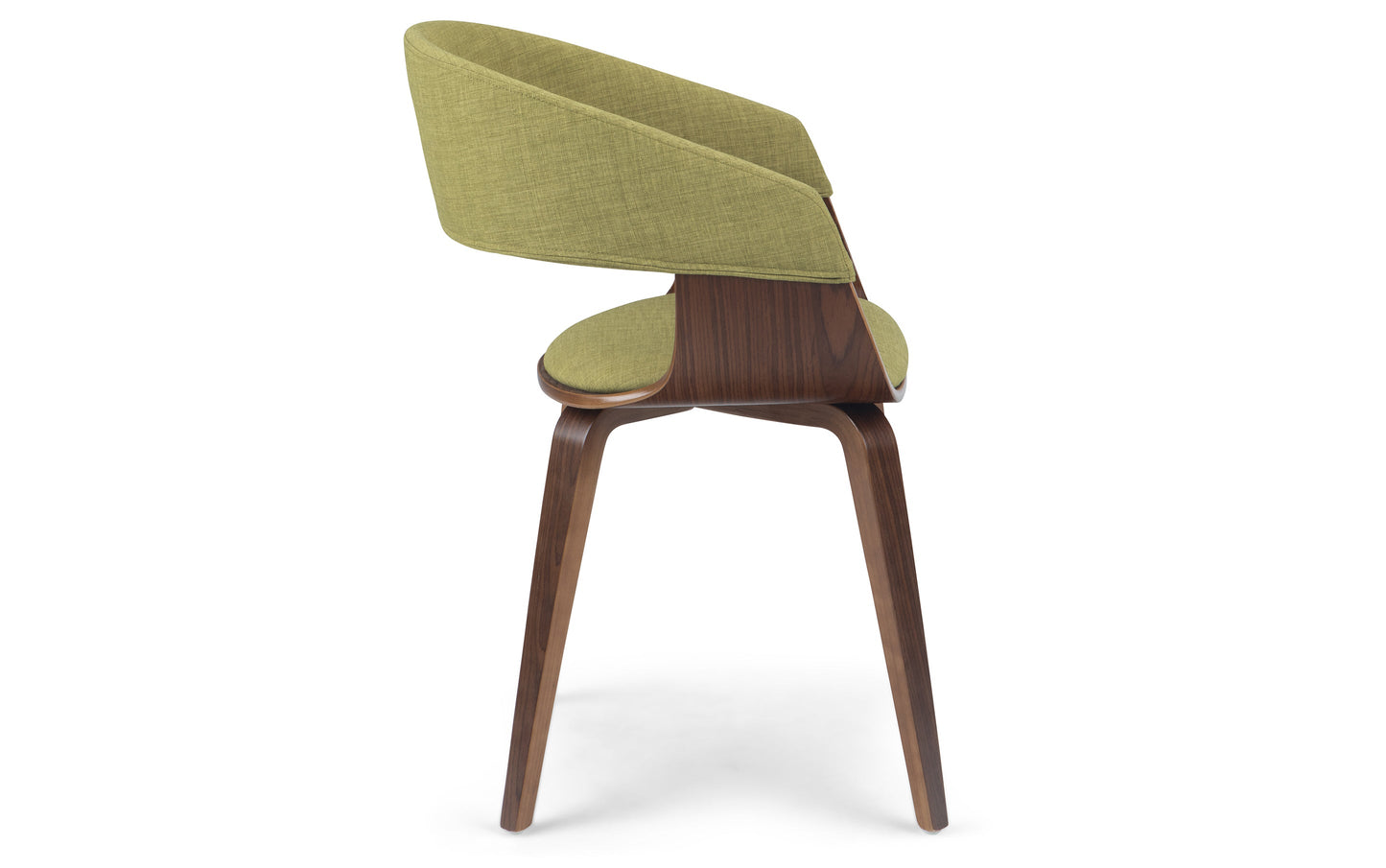 Acid Green/Dark Brown Linen Style Fabric | Lowell 7 Piece Dining Set