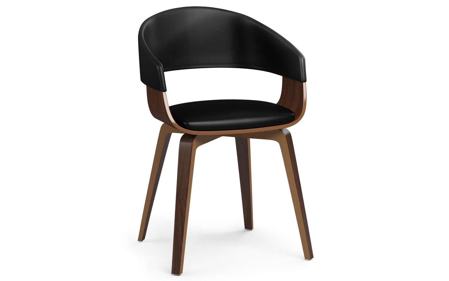 Black/Dark Brown Vegan Leather | Lowell 7 Piece Dining Set