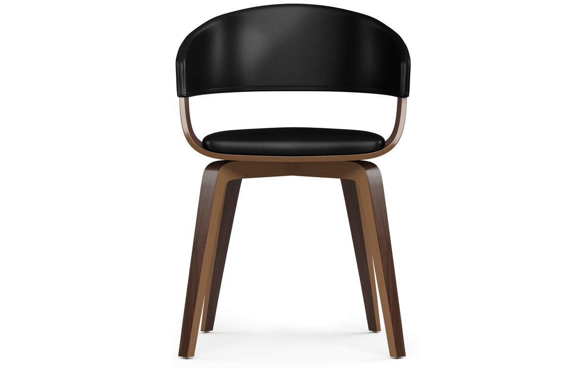Black/Dark Brown Vegan Leather | Lowell 7 Piece Dining Set