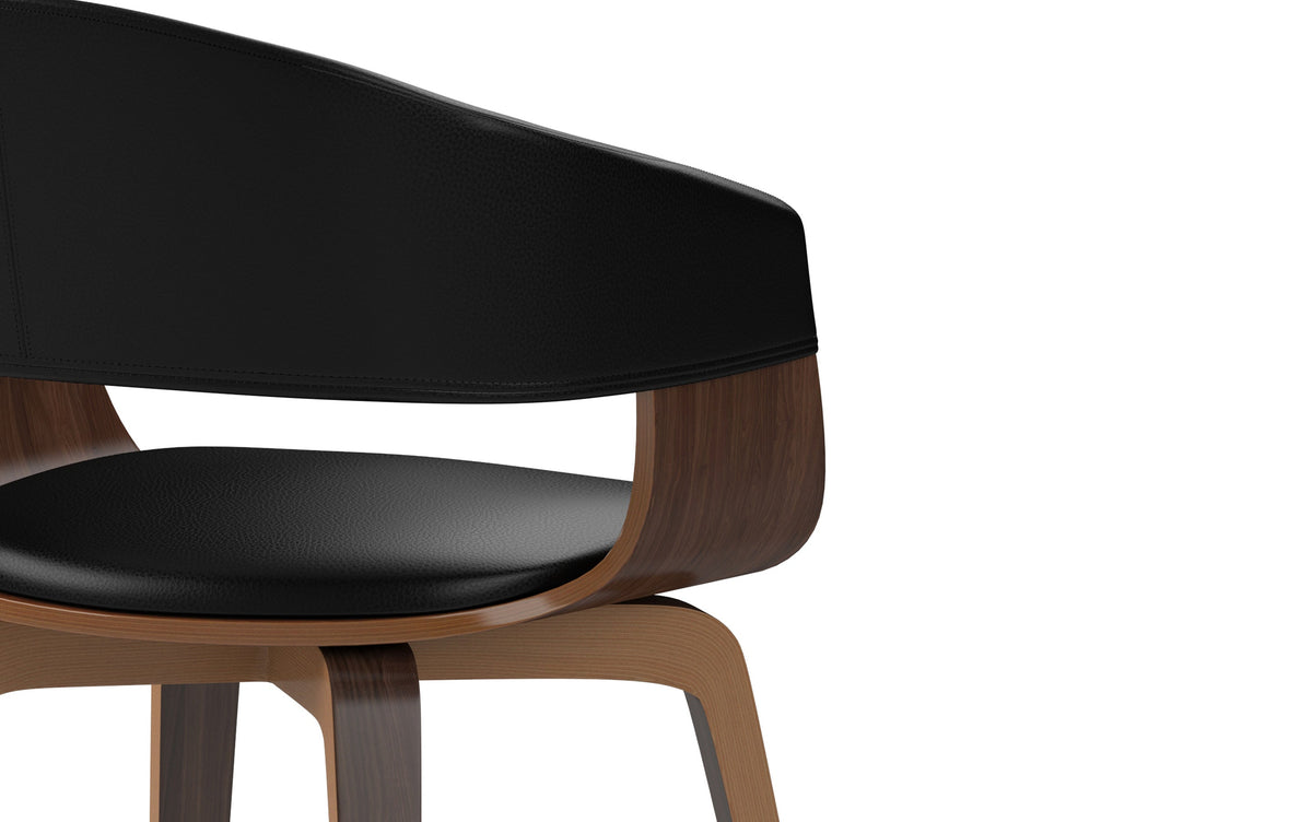 Black/Dark Brown Vegan Leather | Lowell 7 Piece Dining Set