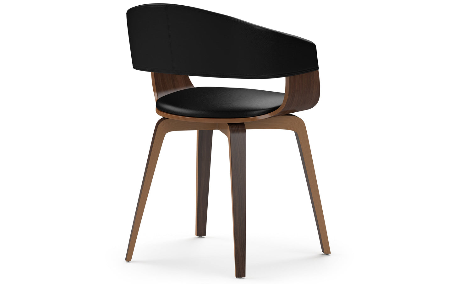 Black/Dark Brown Vegan Leather | Lowell 7 Piece Dining Set