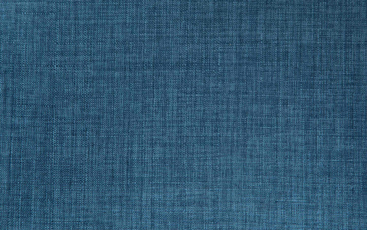 Blue/Dark Brown Linen Style Fabric | Lowell 7 Piece Dining Set