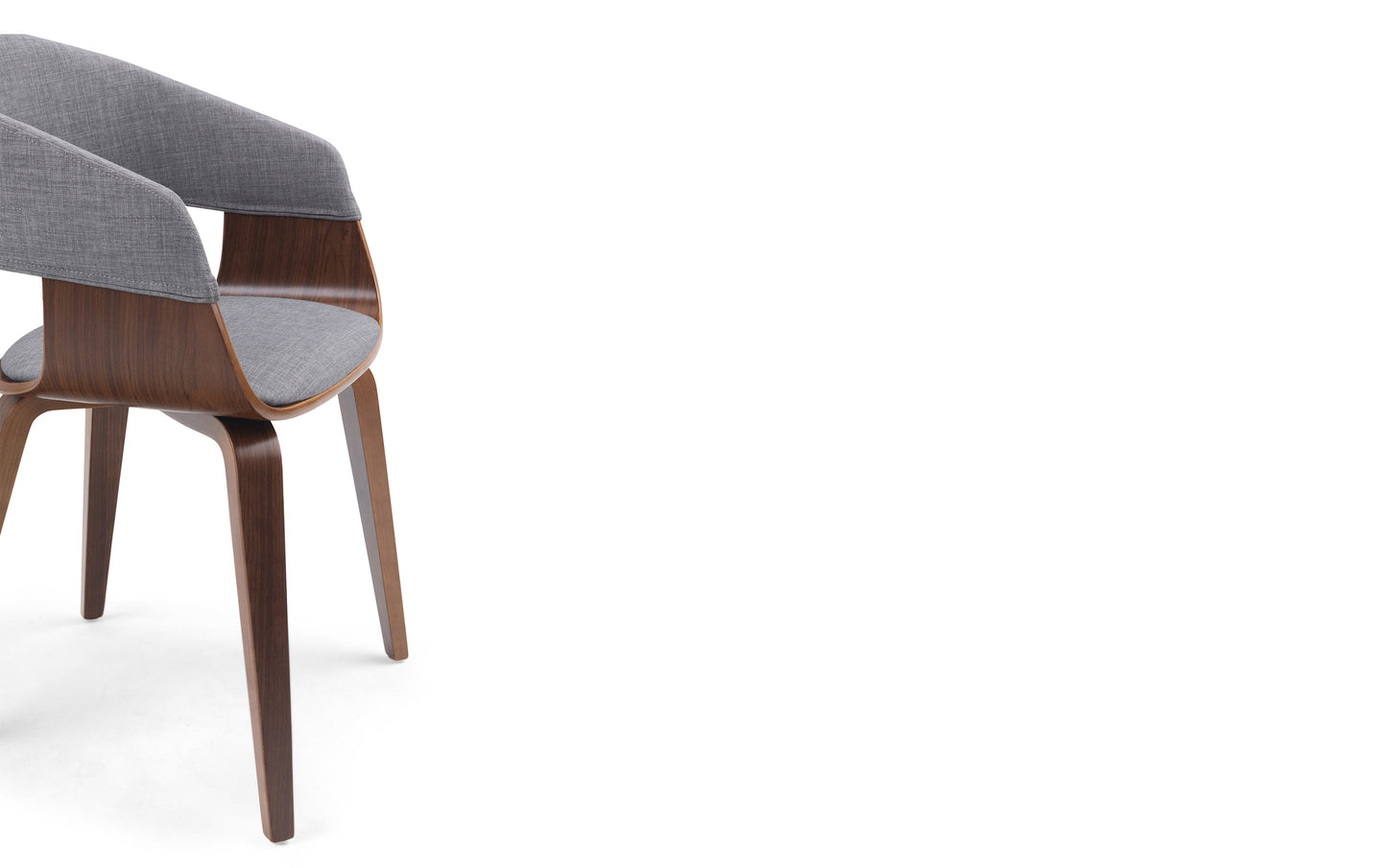 Light Grey/Dark Brown Linen Style Fabric | Lowell 7 Piece Dining Set