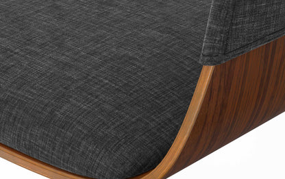 Charcoal Grey Linen Style Fabric | Lowell Bar Stool