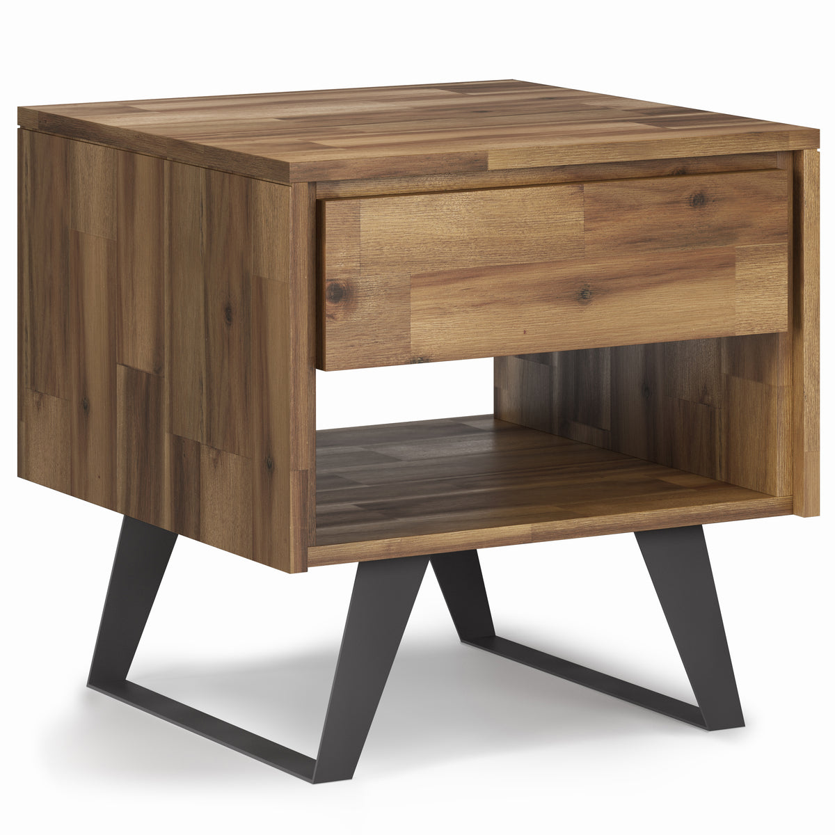 Distressed Golden Wheat Acacia | Lowry End Table in Acacia