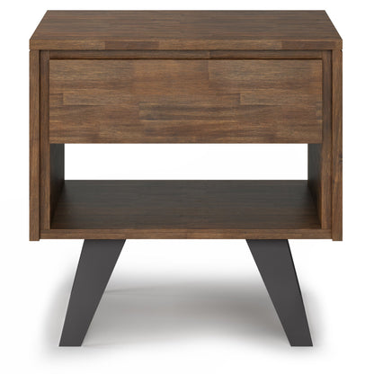 Rustic Natural Aged Brown Acacia | Lowry End Table