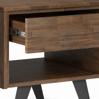 Rustic Natural Aged Brown Acacia | Lowry End Table