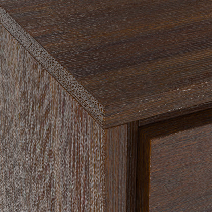Distressed Charcoal Brown Acacia | Lowry End Table in Acacia