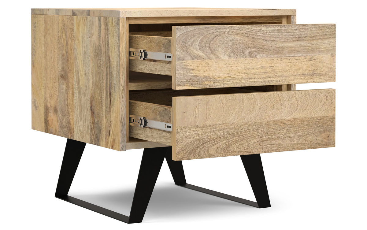 Refined Natural Mango |  Lowry Solid Acacia Side Table 