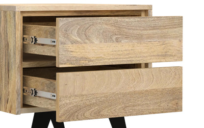 Refined Natural Mango |  Lowry Solid Acacia Side Table 