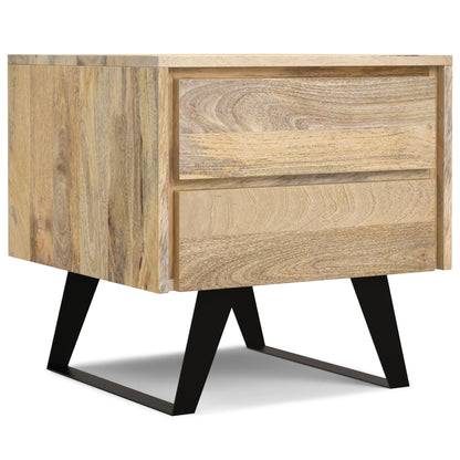 Refined Natural Mango |  Lowry Solid Acacia Side Table 