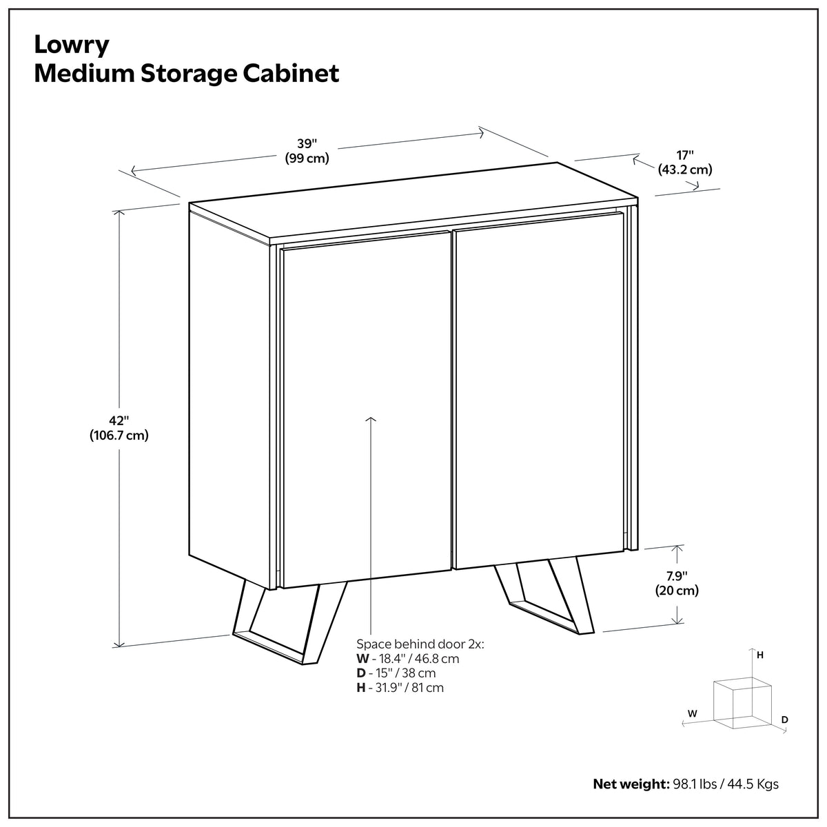 Distressed Golden Wheat Acacia| Lowry Medium Storage Cabinet in Acacia