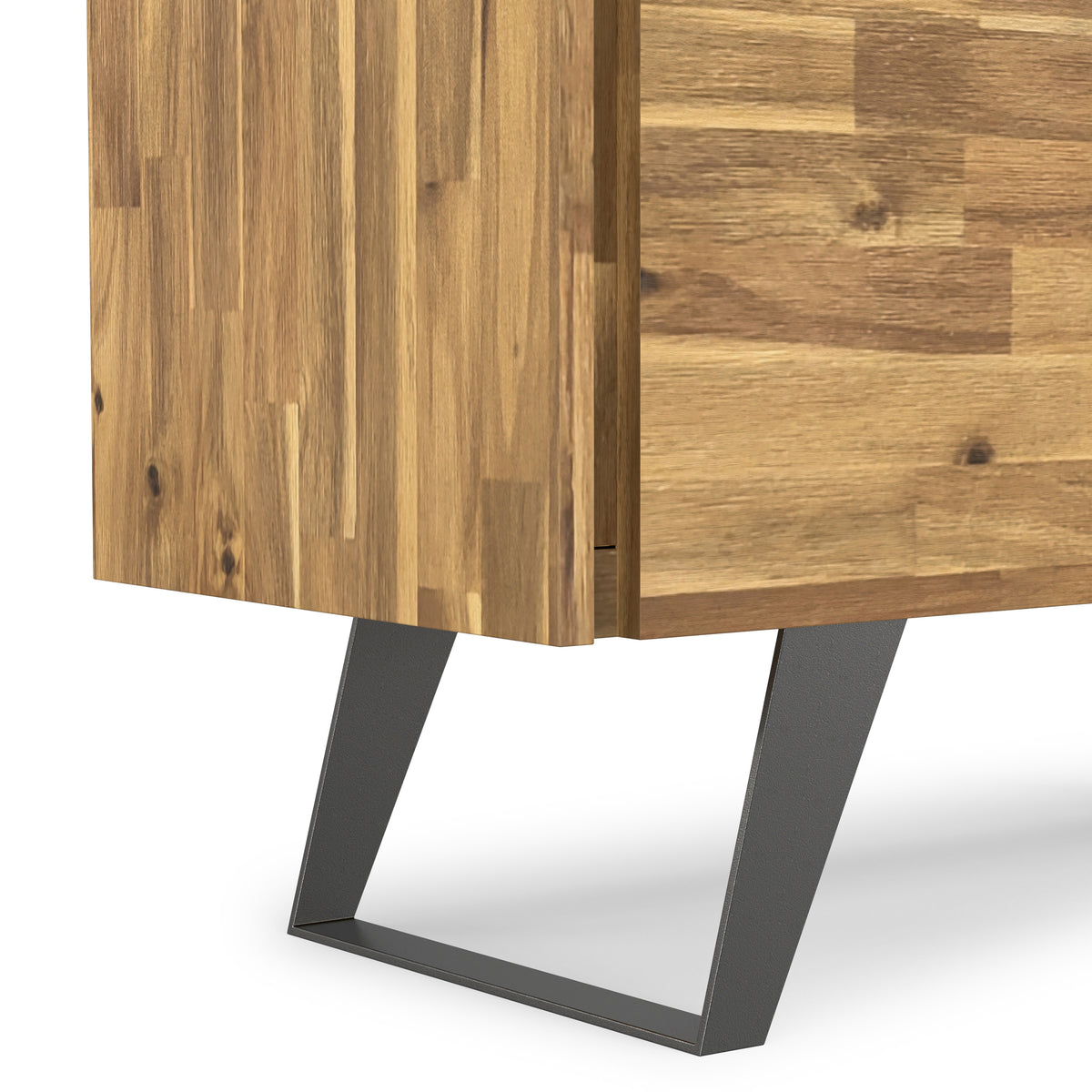 Distressed Golden Wheat Acacia| Lowry Medium Storage Cabinet in Acacia