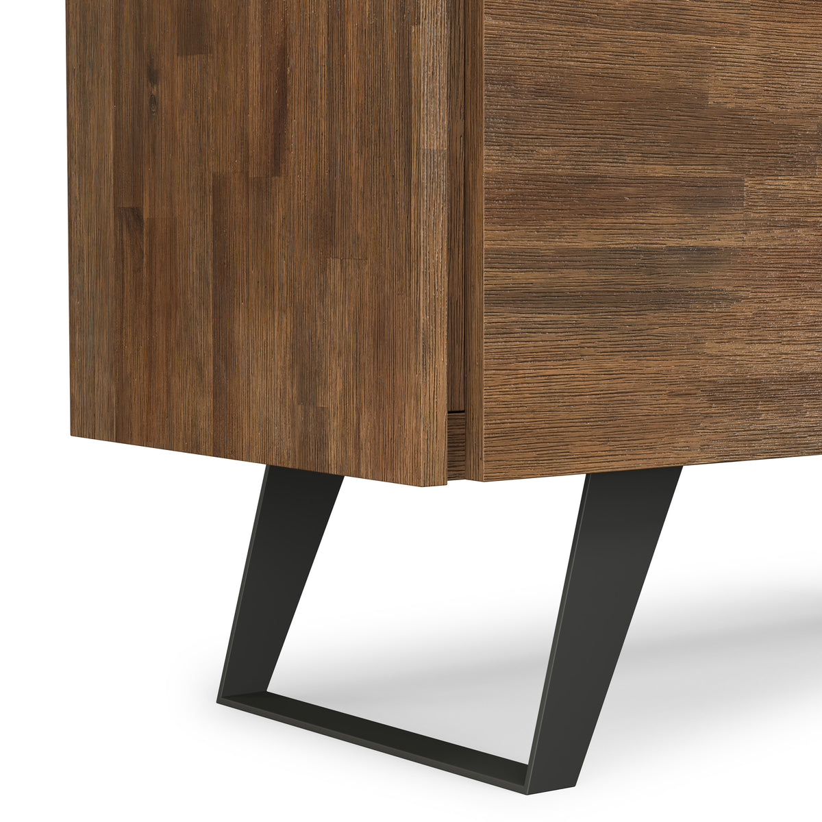 Rustic Natural Aged Brown Acacia| Lowry Medium Storage Cabinet in Acacia