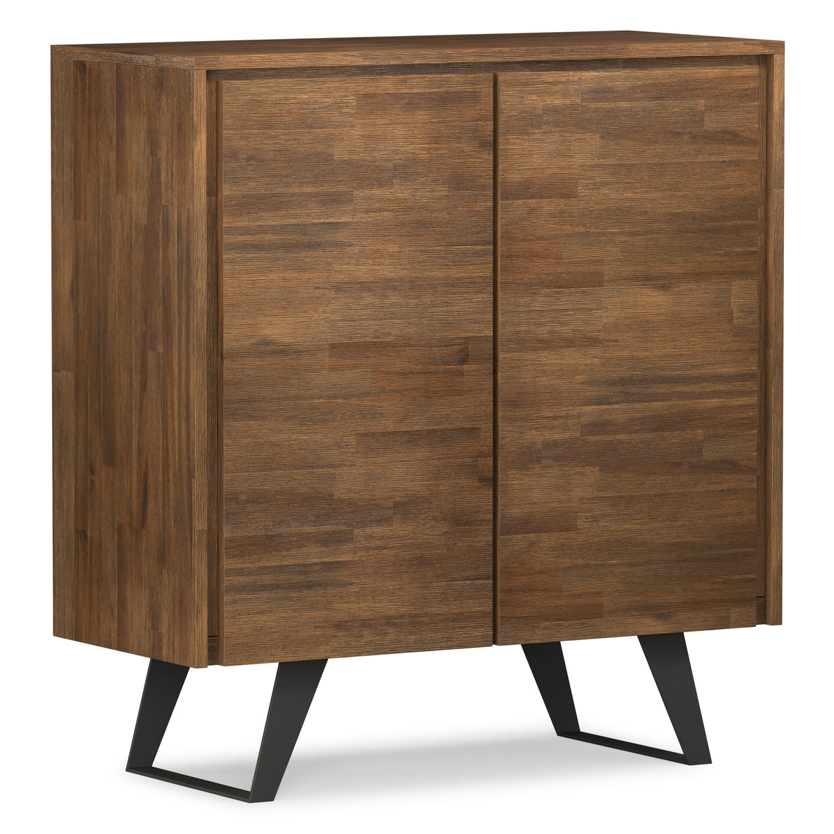 Rustic Natural Aged Brown Acacia| Lowry Medium Storage Cabinet in Acacia