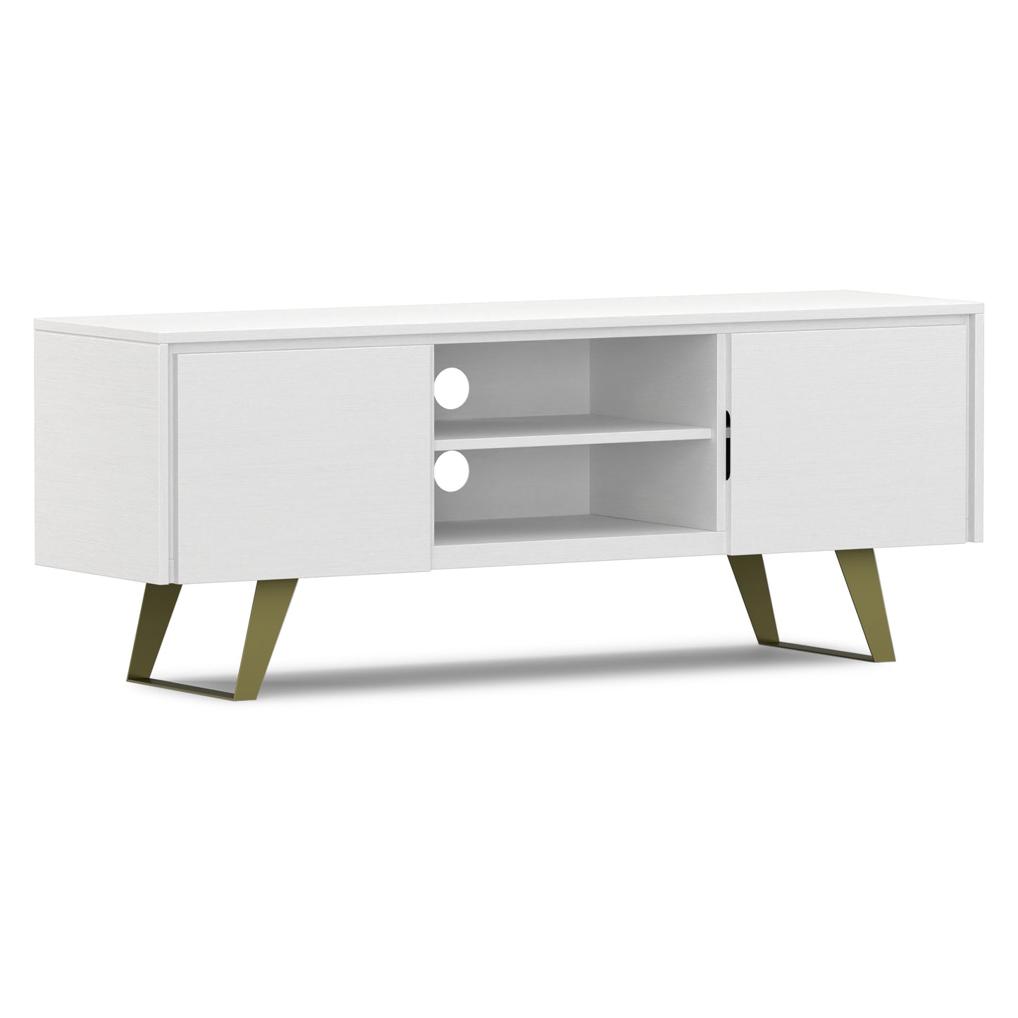 White Acacia | Lowry TV Media Stand in Acacia