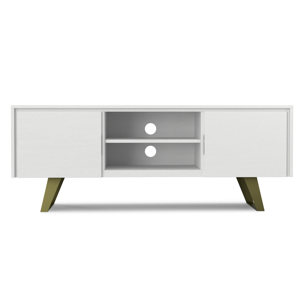 White Acacia | Lowry TV Media Stand in Acacia