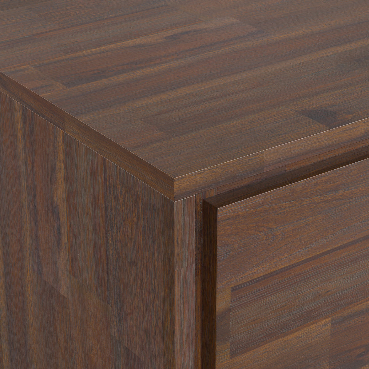 Distressed Charcoal Brown Acacia | Lowry TV Media Stand in Acacia