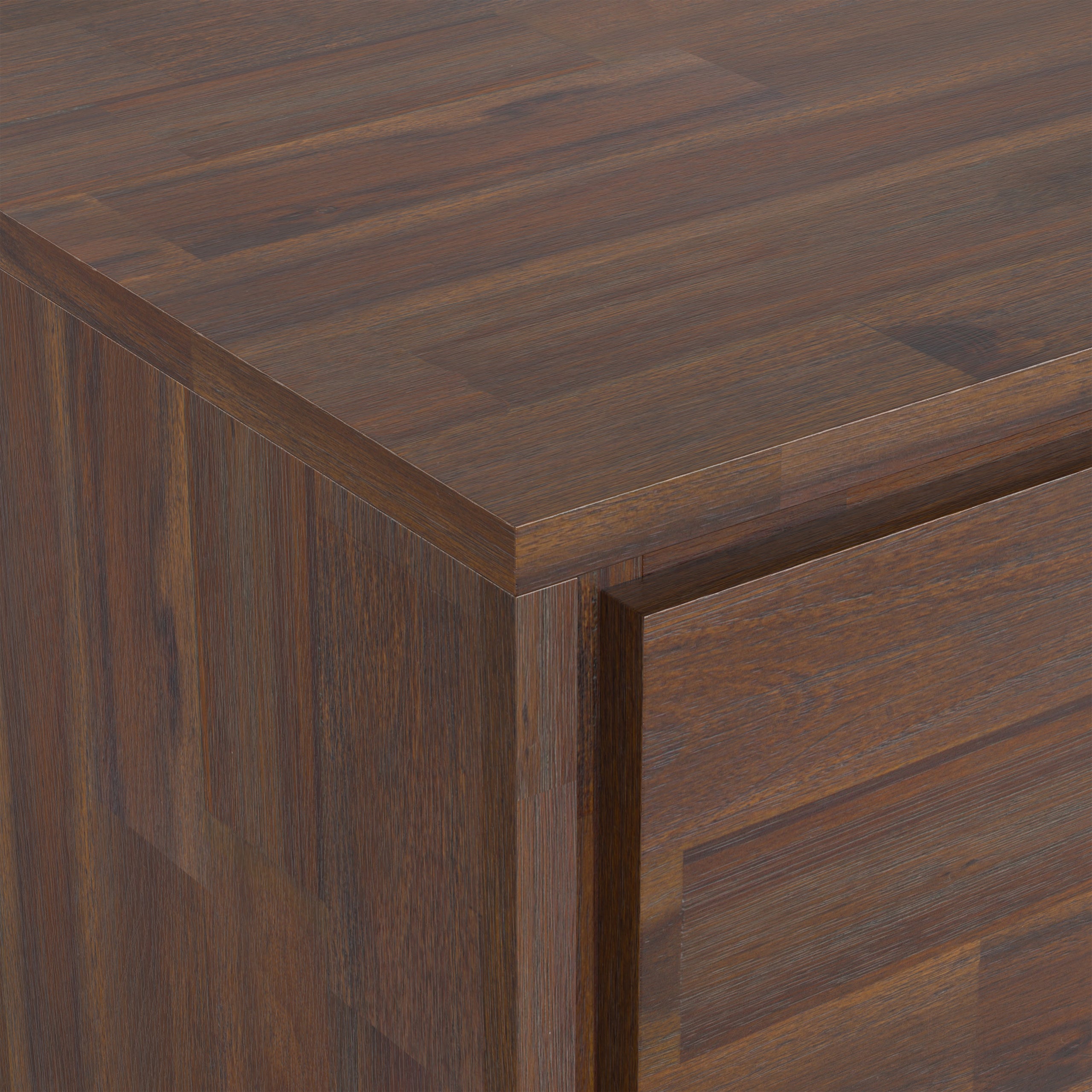 Distressed Charcoal Brown Acacia | Lowry TV Media Stand in Acacia