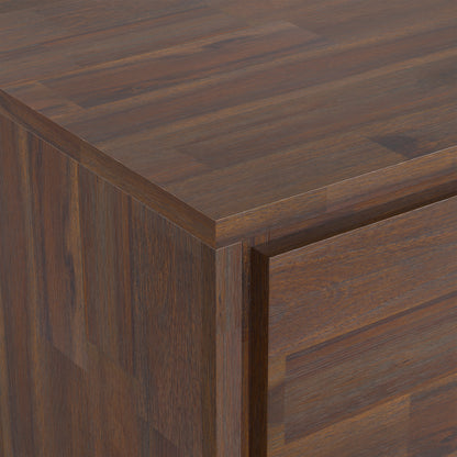 Distressed Charcoal Brown Acacia | Lowry TV Media Stand in Acacia