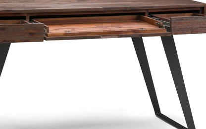Distressed Charcoal Brown Acacia | Lowry Desk