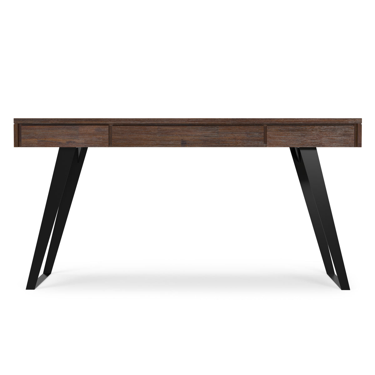 Distressed Charcoal Brown Acacia | Lowry Desk in Acacia