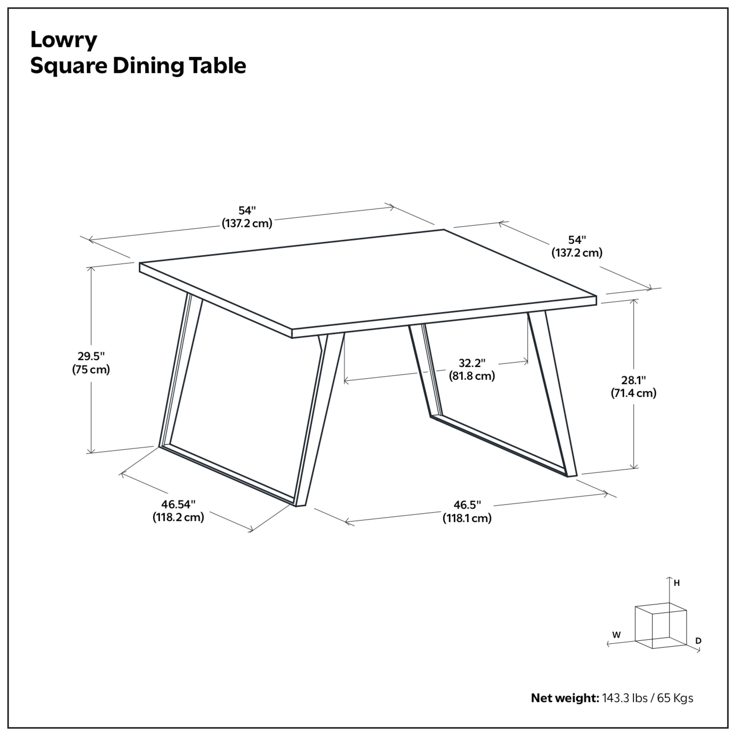 Oak Oak | Lowry Square Dining Table in Oak
